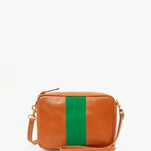 Clare V Midi sac, natural with stripes